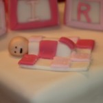 Baby shower blocks - close up